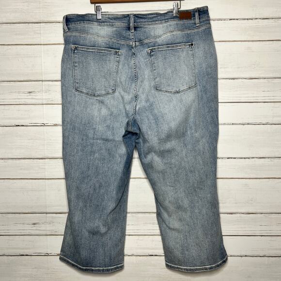 Judy Blue Mandy Wide Leg Cropped Stretch Denim Jeans Plus Size 24 - Picture 3 of 13